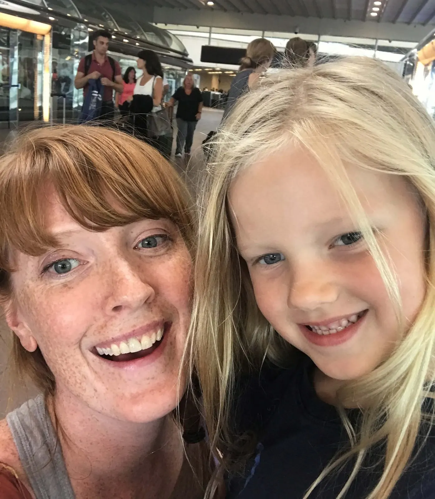 Mommy Daughter Airport Selfie