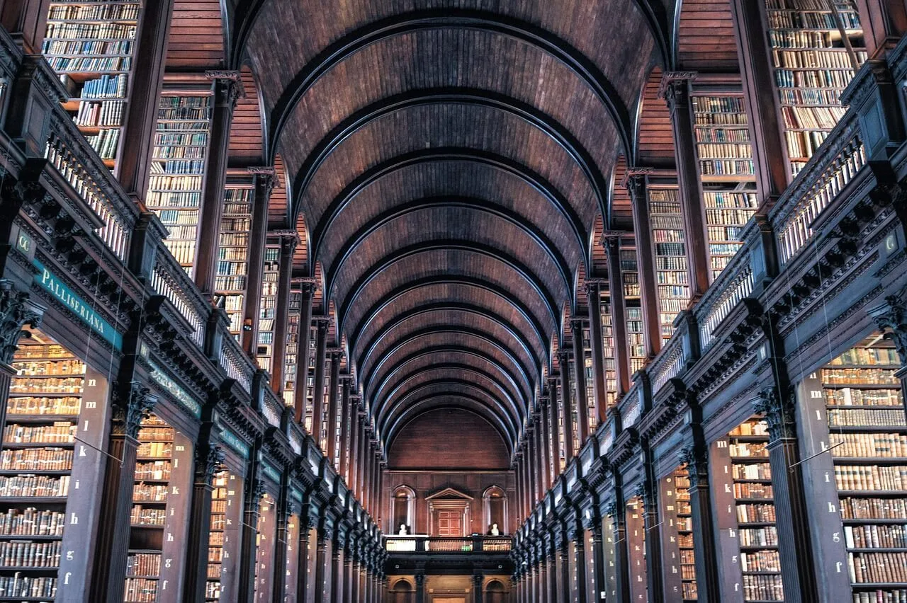 Trinity College library contain the Book of Kells
