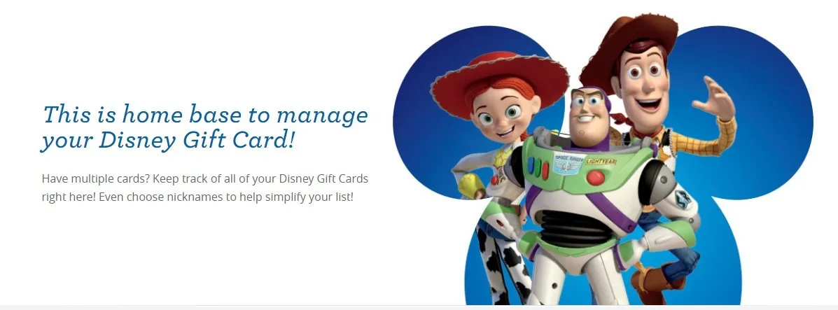 managing disney gift cards