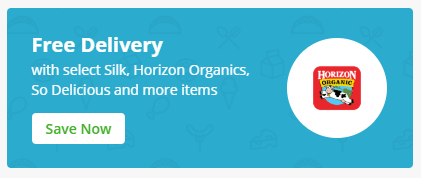 free delivery button on Instacart app