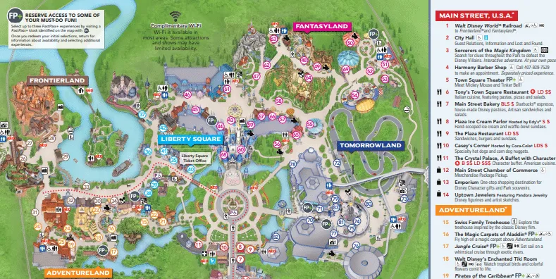 magic kingdom park map