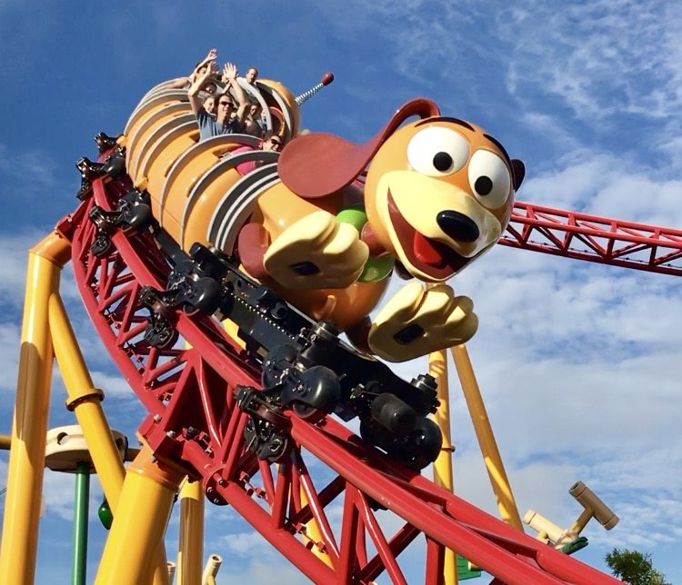 the slinky dog roller coaster ride in hollywood studios