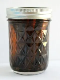 homemade vanilla extract in a mason jar