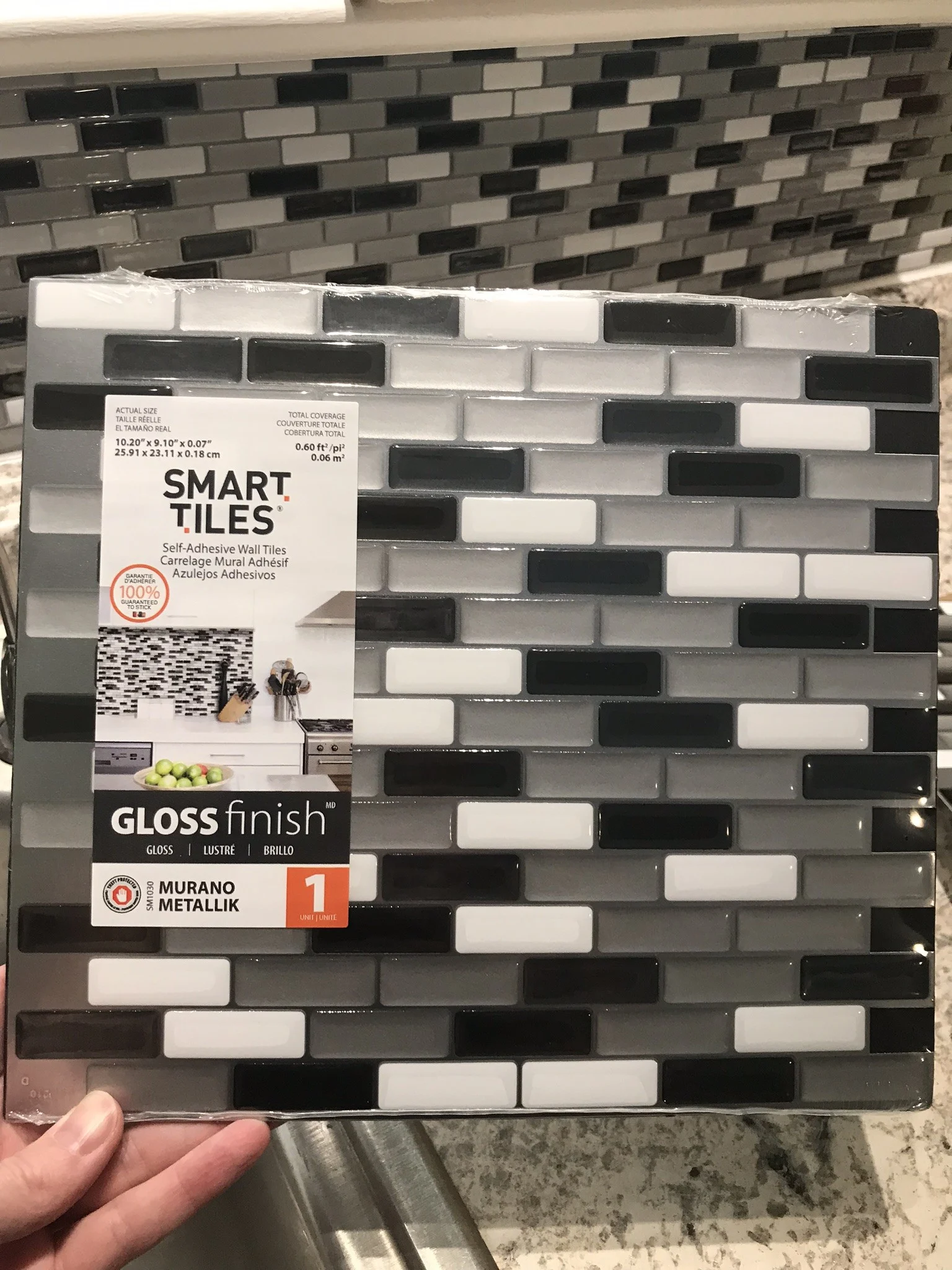 smart tiles murano backsplash peel and stick tiles