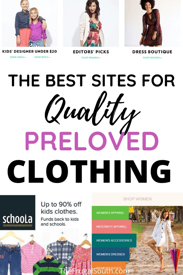 the best sites for quality preloved clothing pinterest image