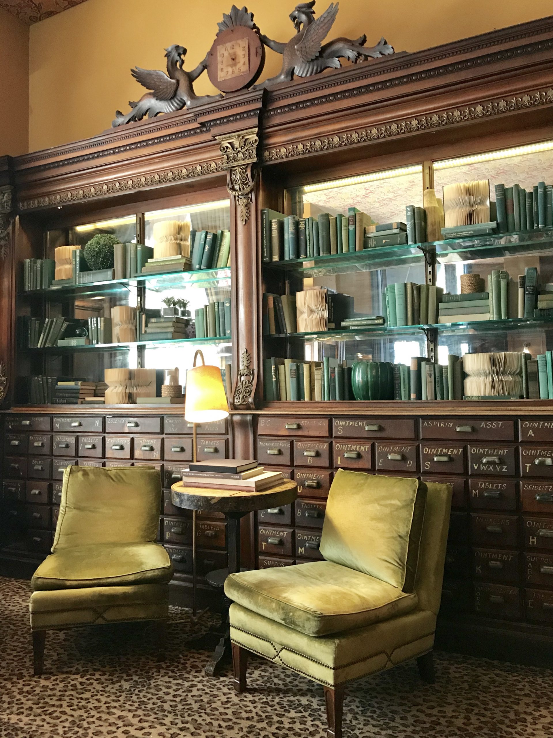 interior of gryphon tea room - things to do in savannah ga with kids