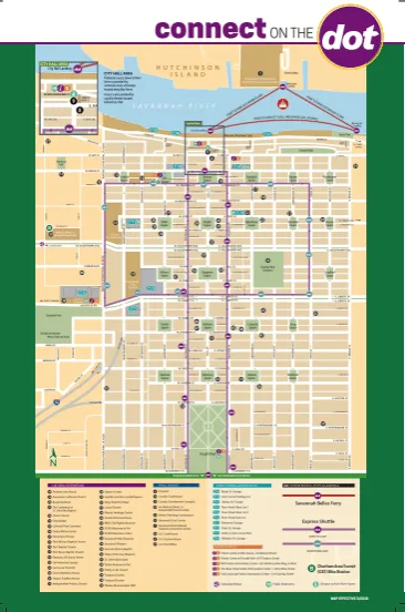 savannah free trolley map from DOT