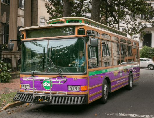 savannah dot trolley bus