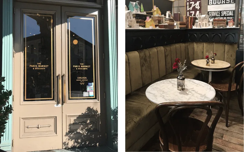 the paris market front doors and cafe tables - things to do in savannah GA with kids