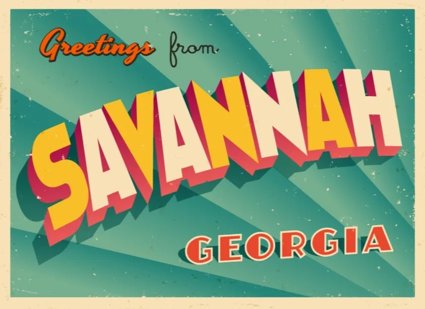 Greetings from Savannah Georgia Postcard