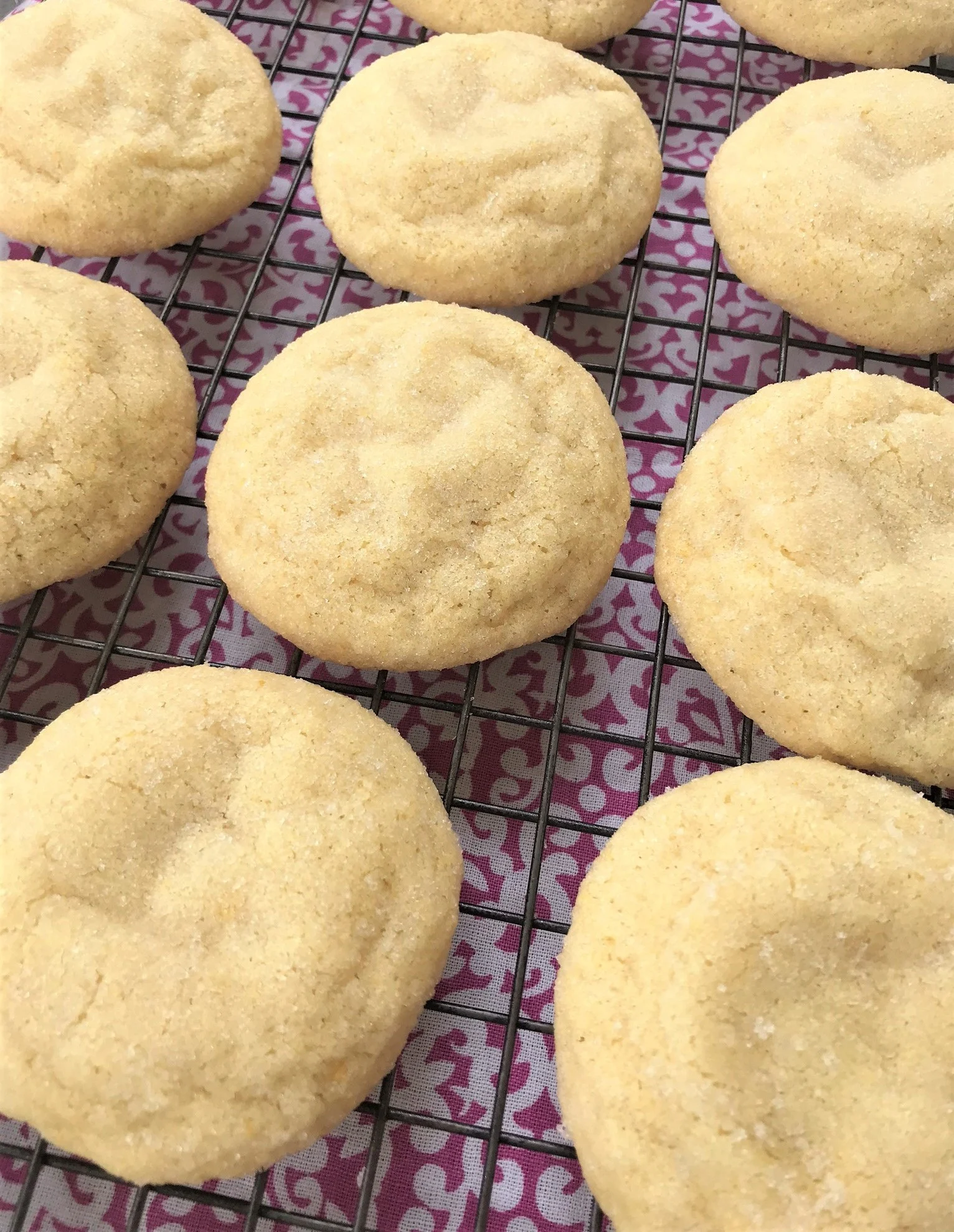 soft sugar cookies without butter on a rack