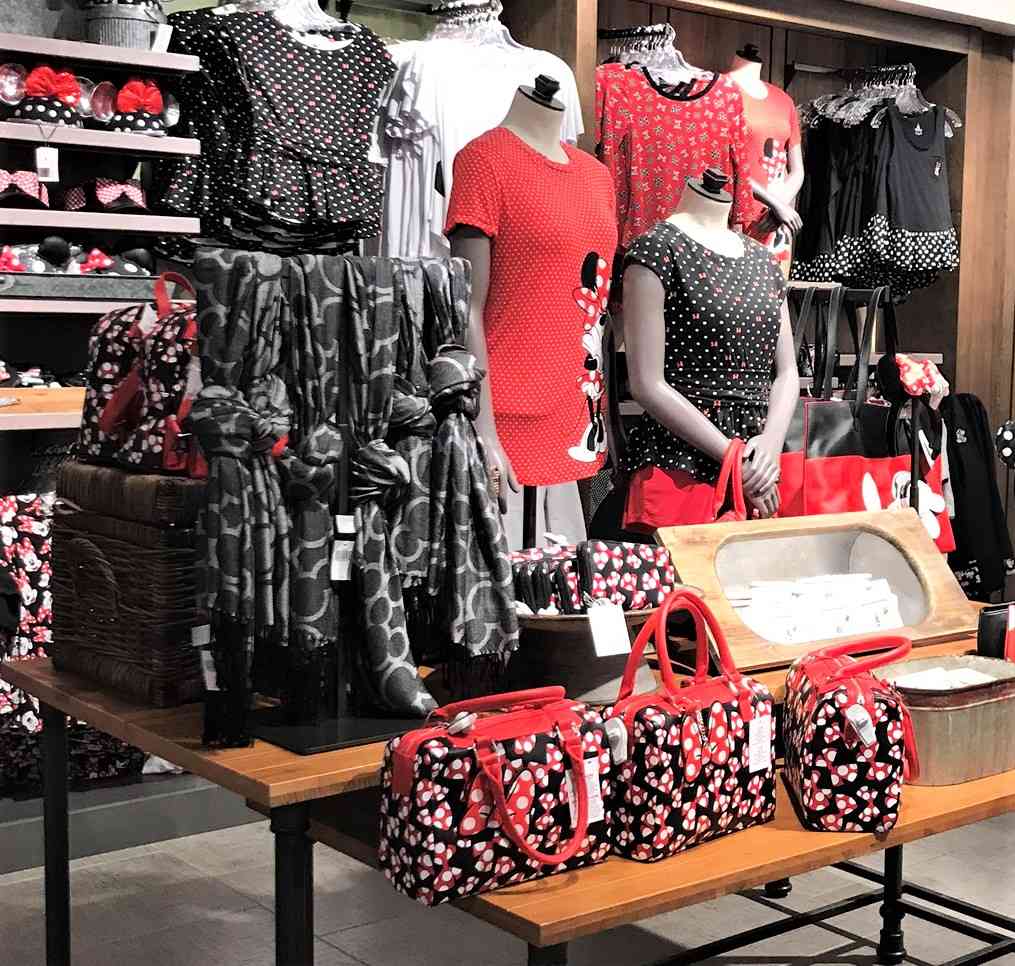 minnie mouse merchandise at a disney world gift shop