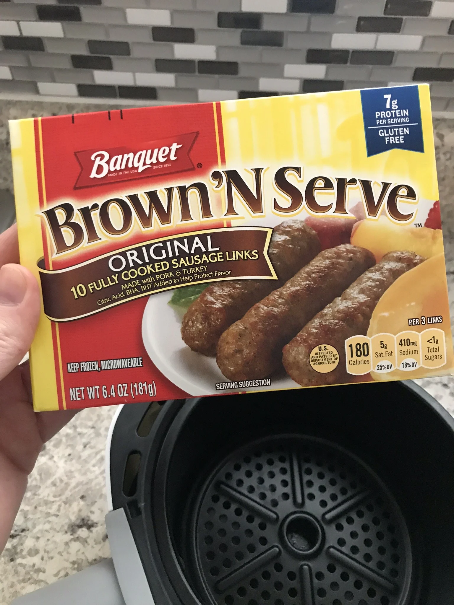 Banquet Brown N Serve sausage