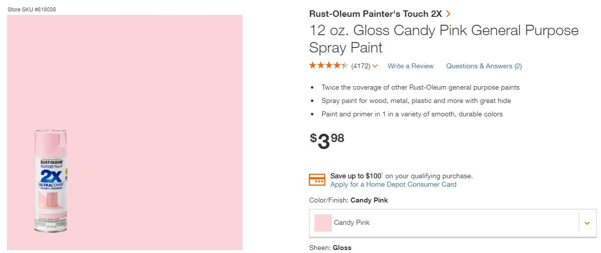 Candy Pink paint color