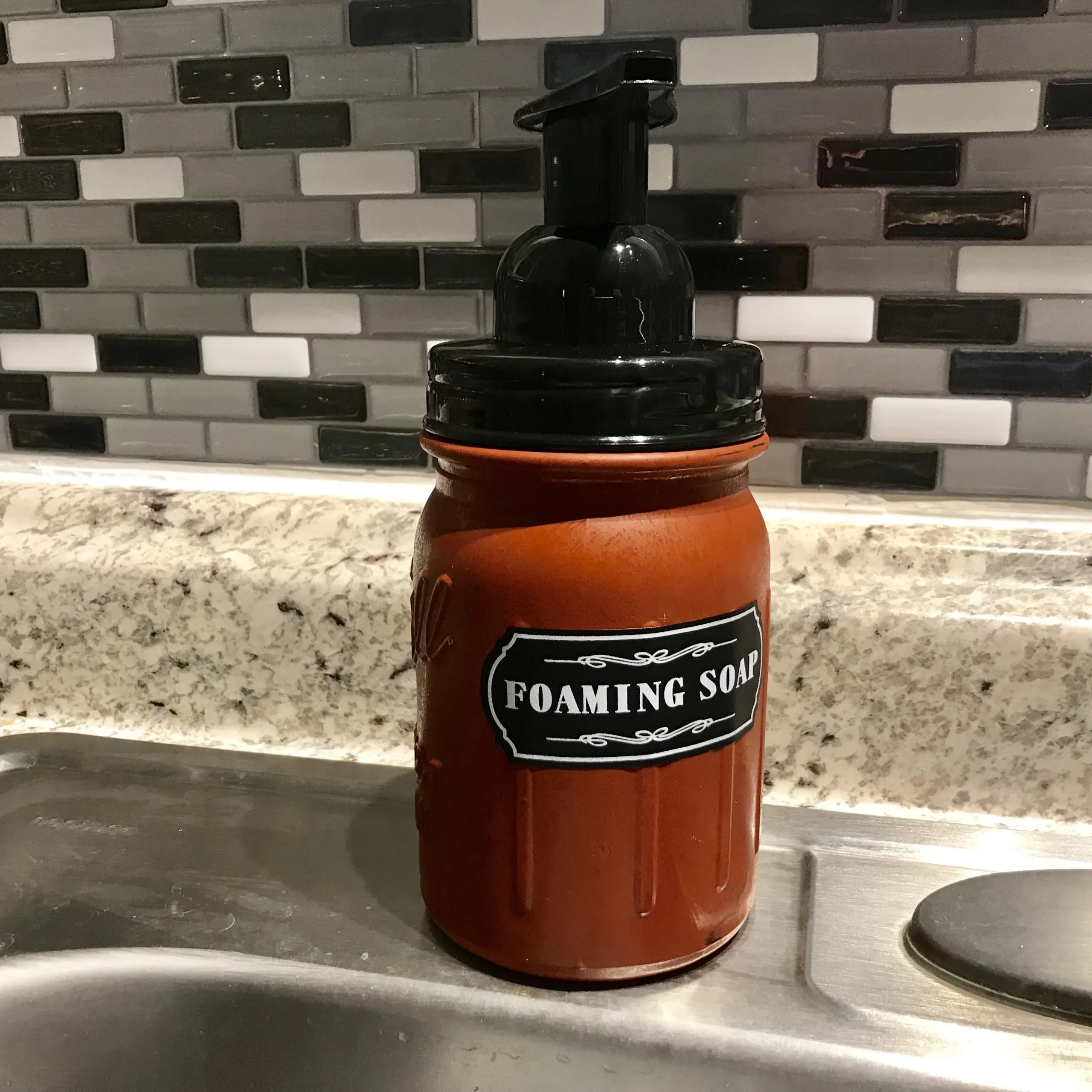 hand soap by the sink