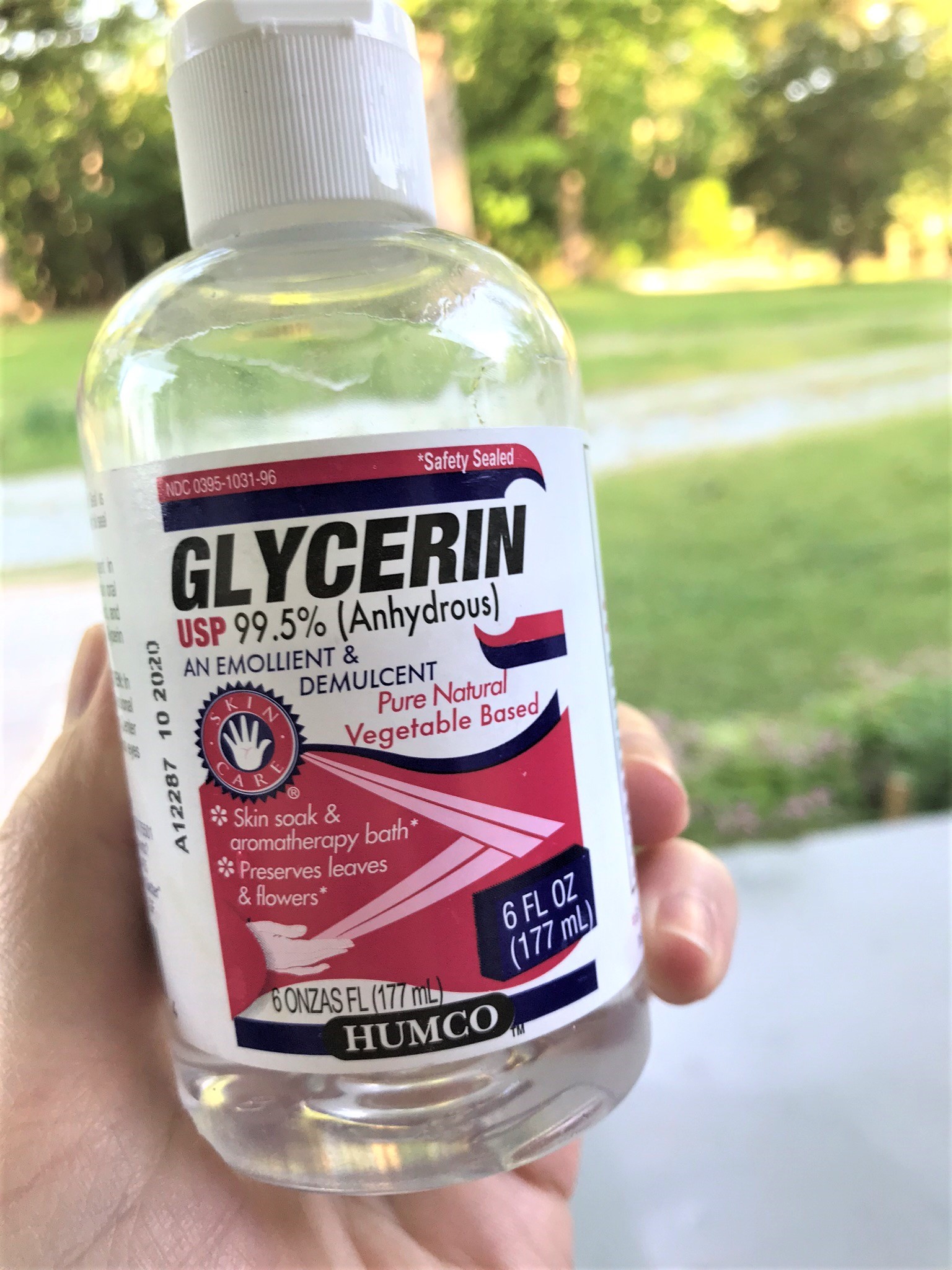 bottle of glycerin