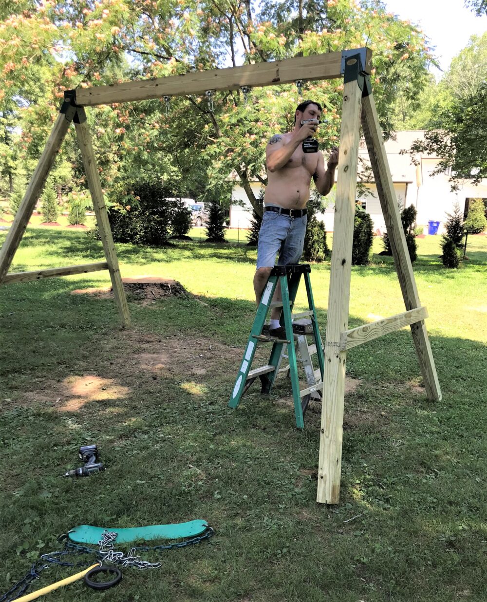 Free DIY Wooden Swing Set Plans The Frugal South