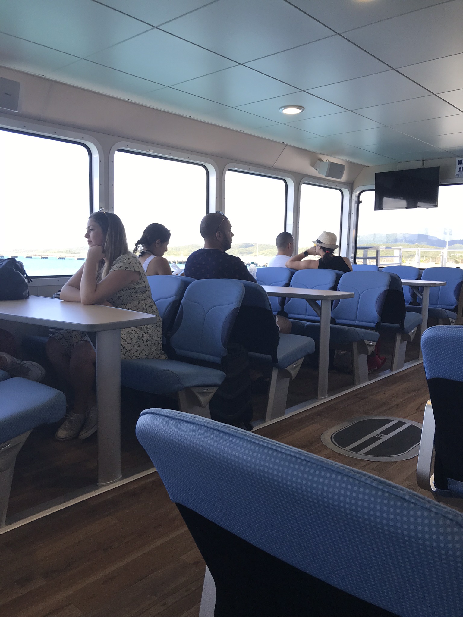 inside of ferry to culebra from cieba