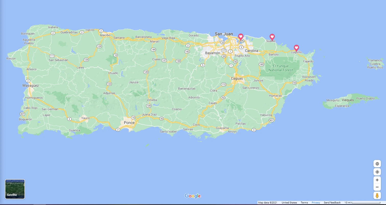 maps of puerto rico