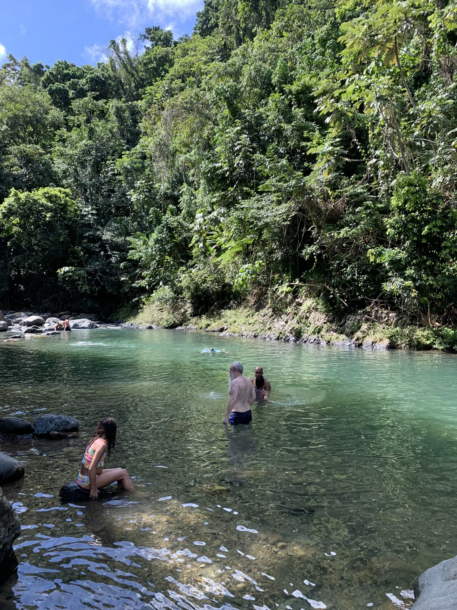 swimming in rio mameyes on angelito trail