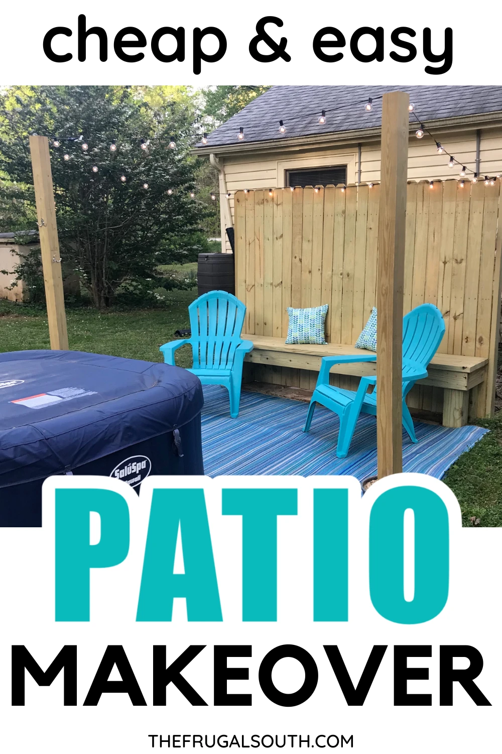 patio ideas on a budget pin