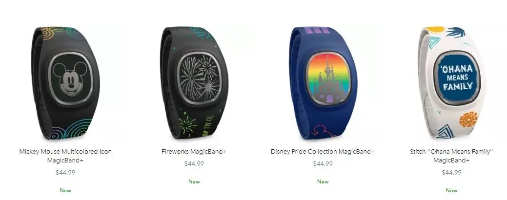 how much are magic bands - sample prices from shop Disney site