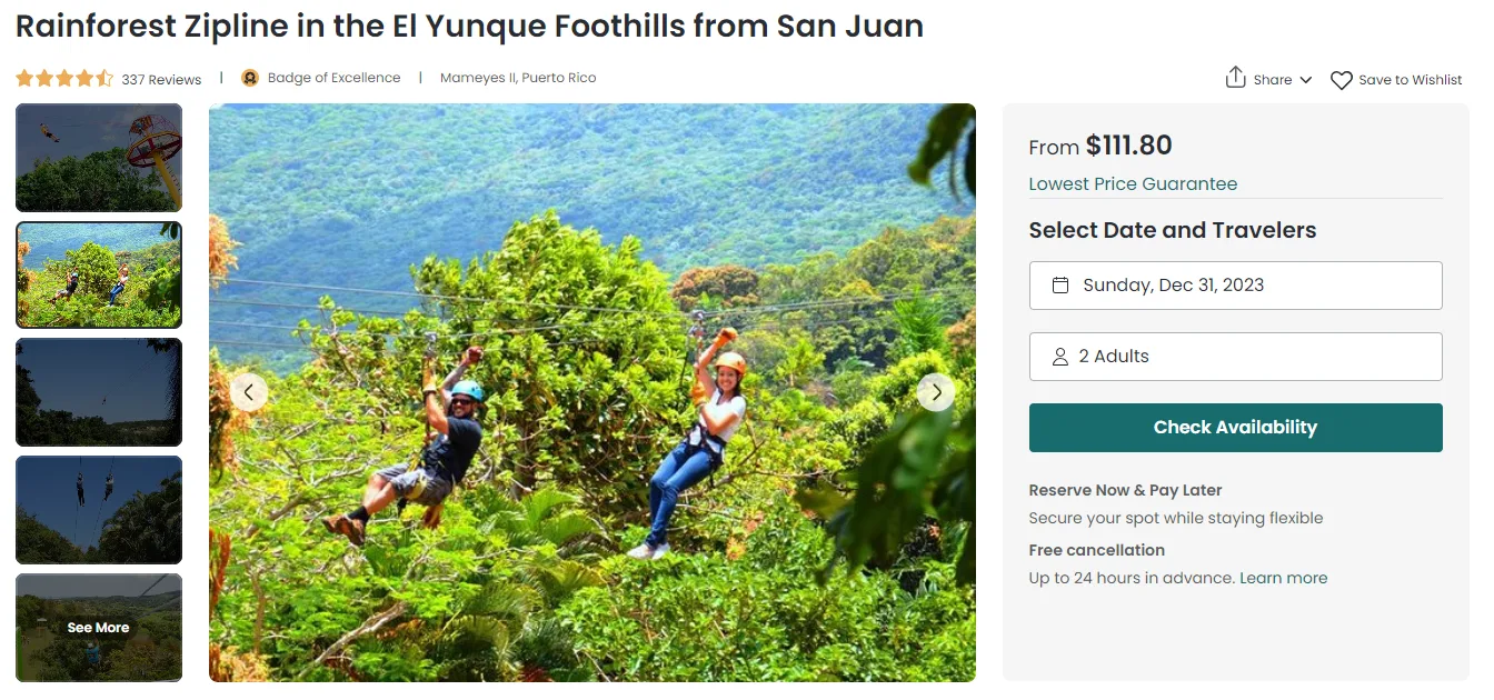 el yunque rainforest zipline tour info
