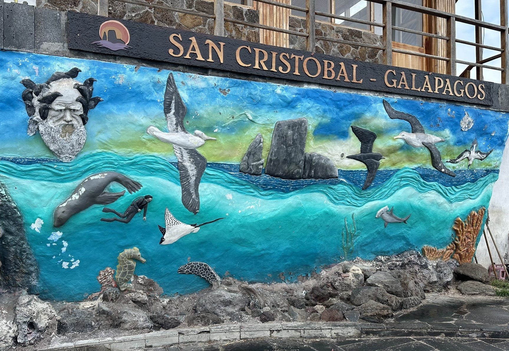 mural in san cristobal galapagos