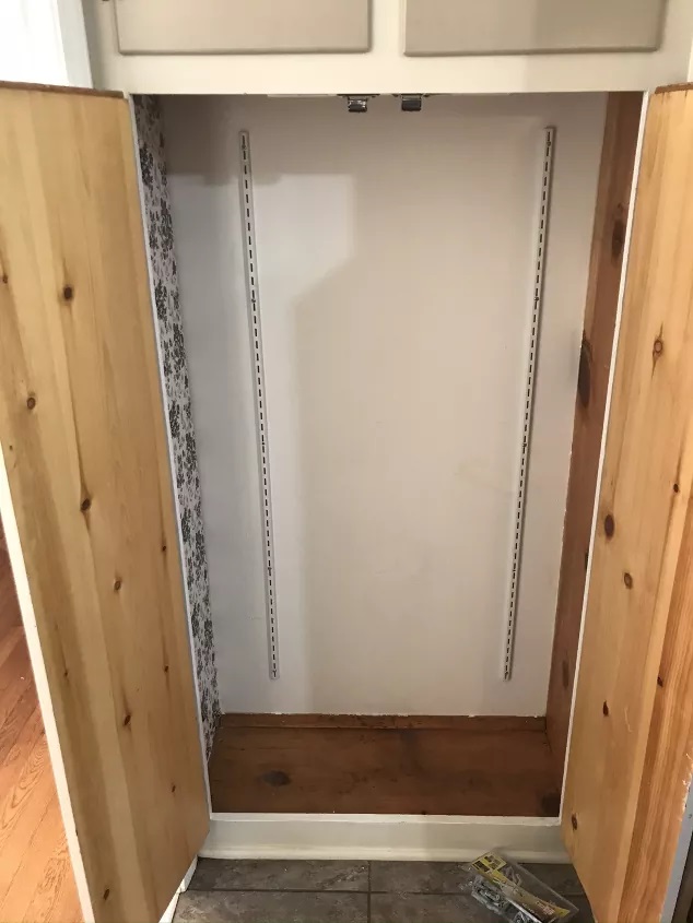 wall brackets inside pantry