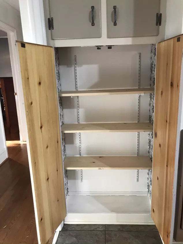 cheap diy shelves completed