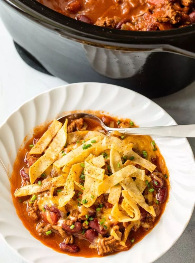 Slow Cooker Beef and Bean Chili