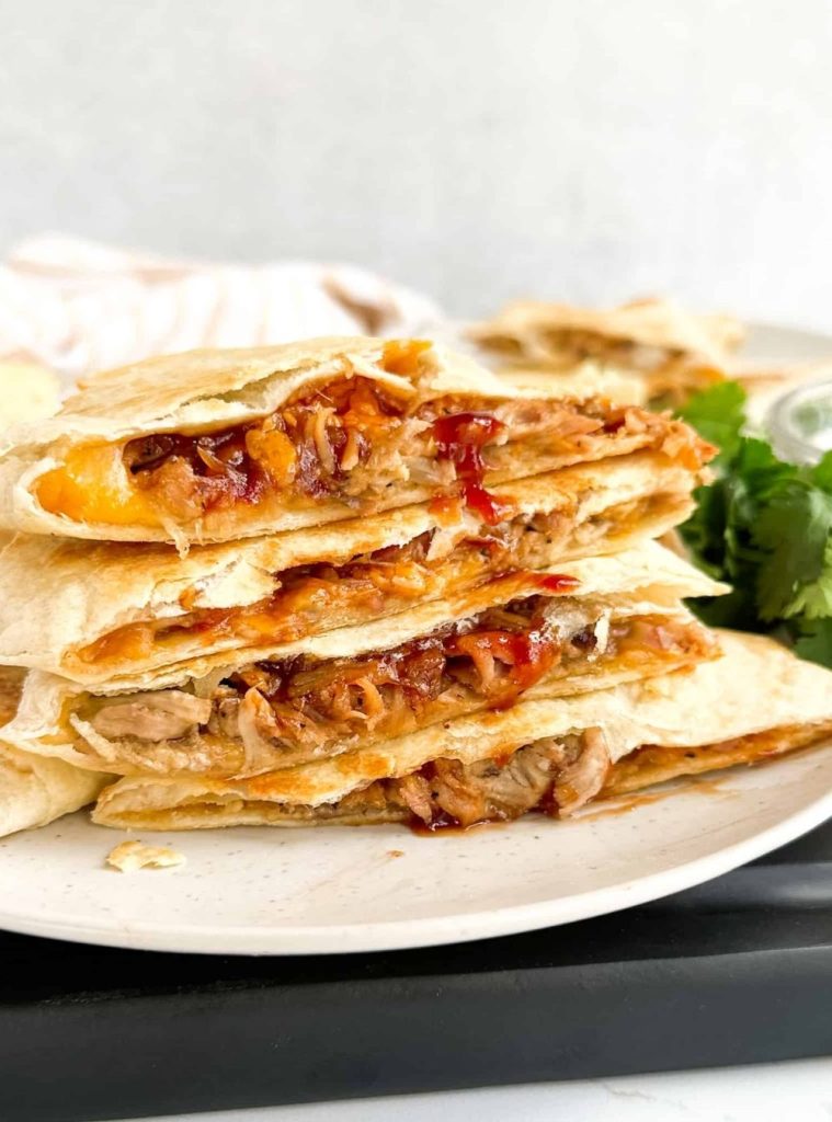 Leftover Pulled Pork Quesadillas