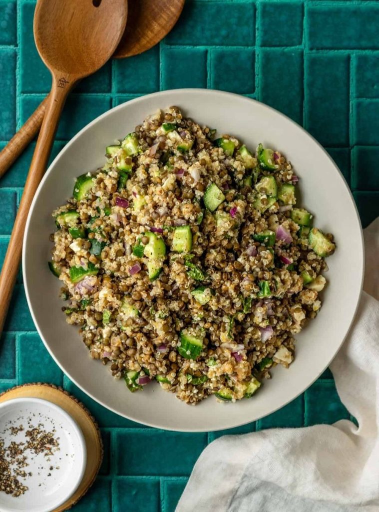Quinoa and Lentil Salad with Mint