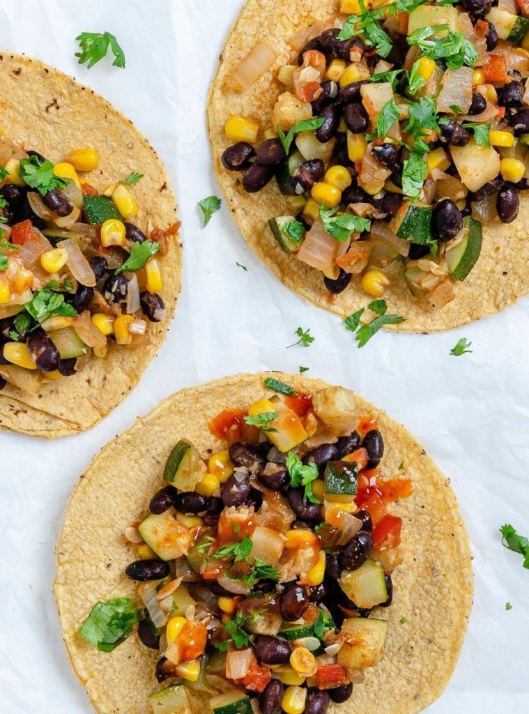 Vegan Black Bean Tacos with Veggies