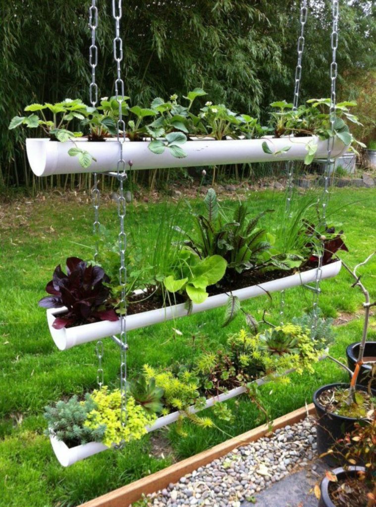 DIY Gutter Garden Planters
