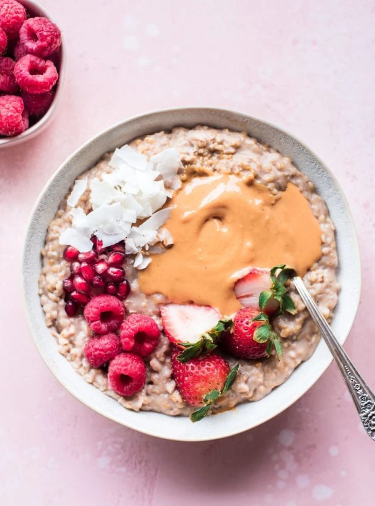 Vegan Instant Pot Peanut Butter Banana Oatmeal