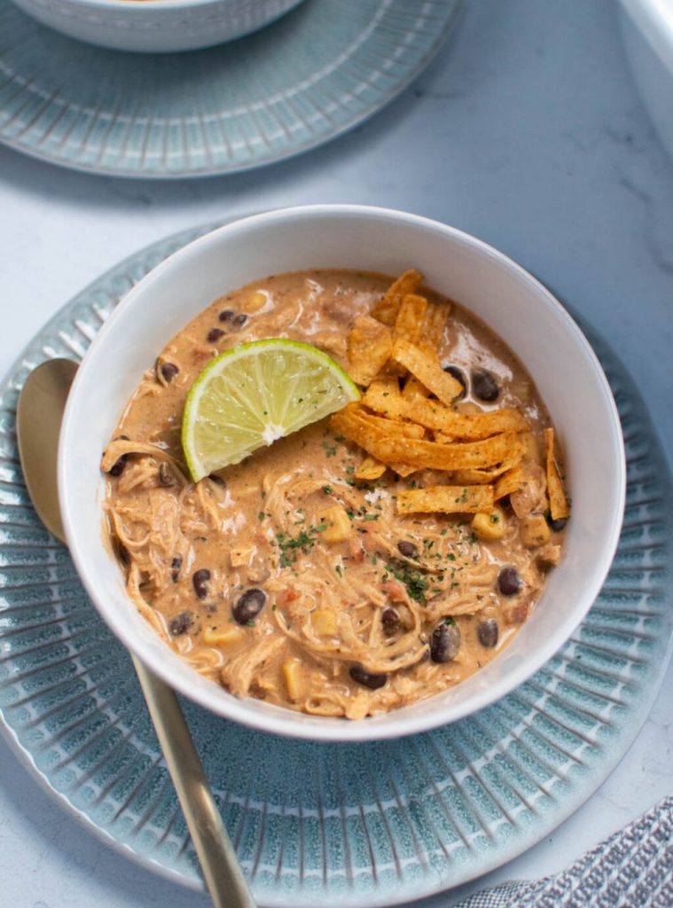 white chicken chili with cream cheese