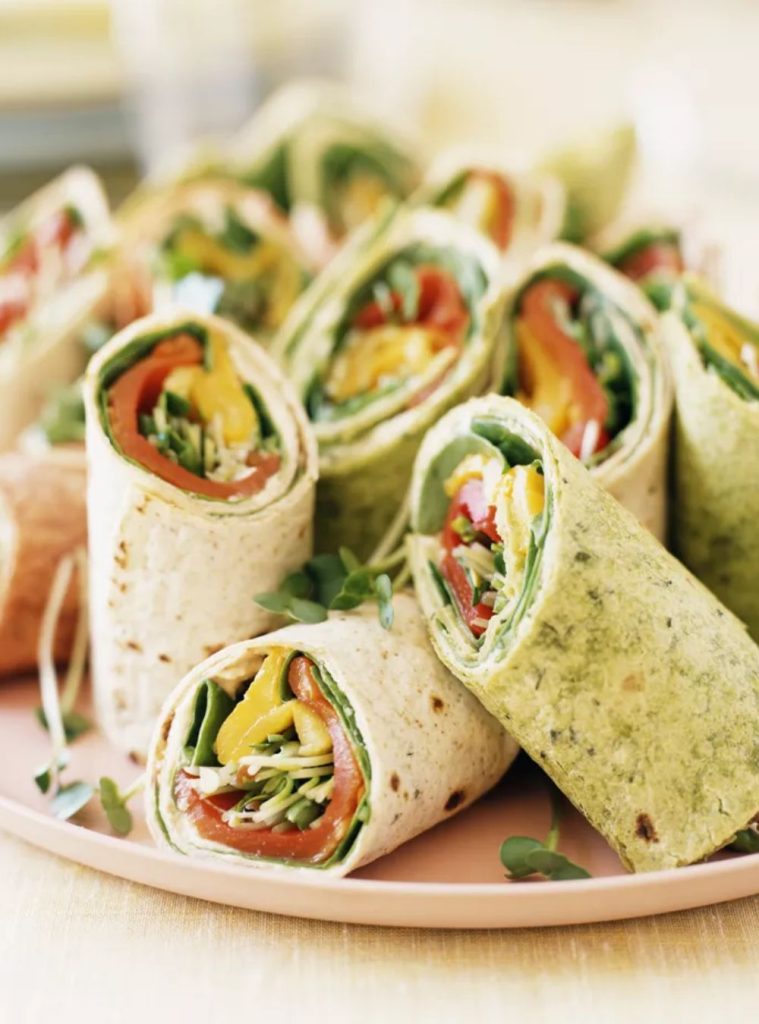 Vegan Cream Cheese Veggie Wraps
