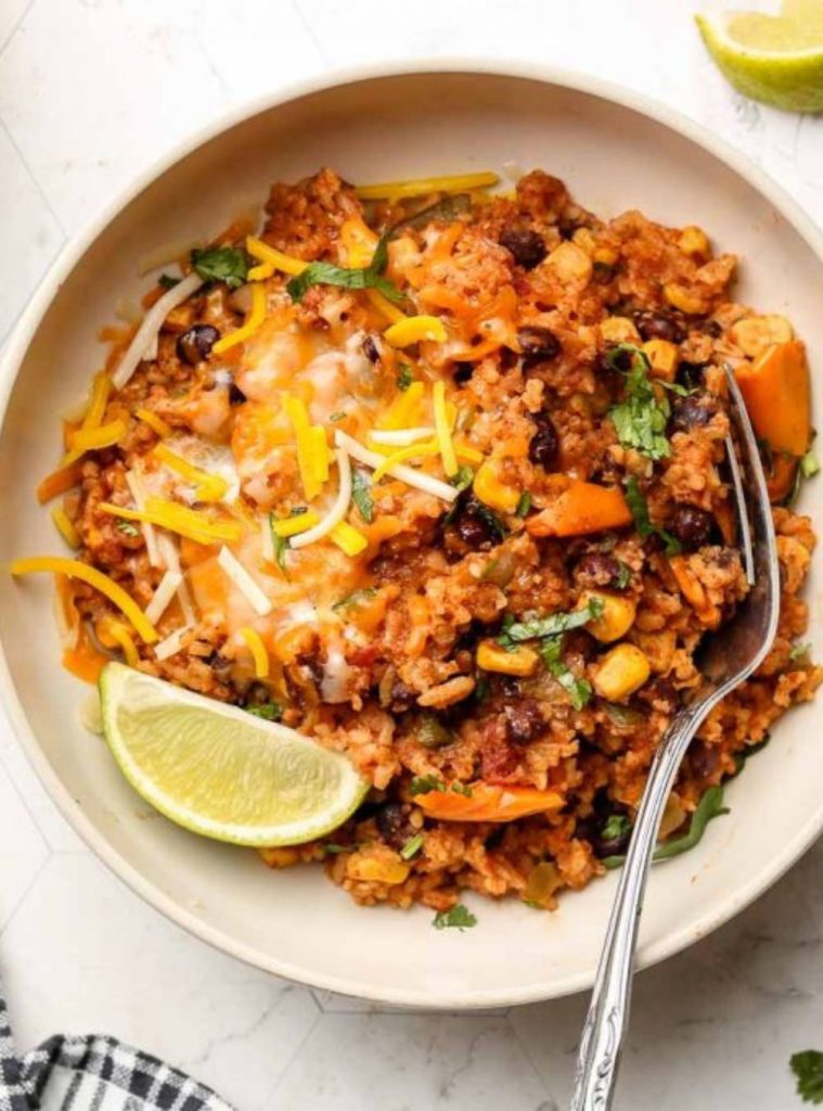 cheap crockpot recipes-vegan instant pot burrito bowl