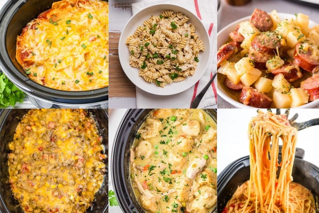 cheap crockpot recipes collage