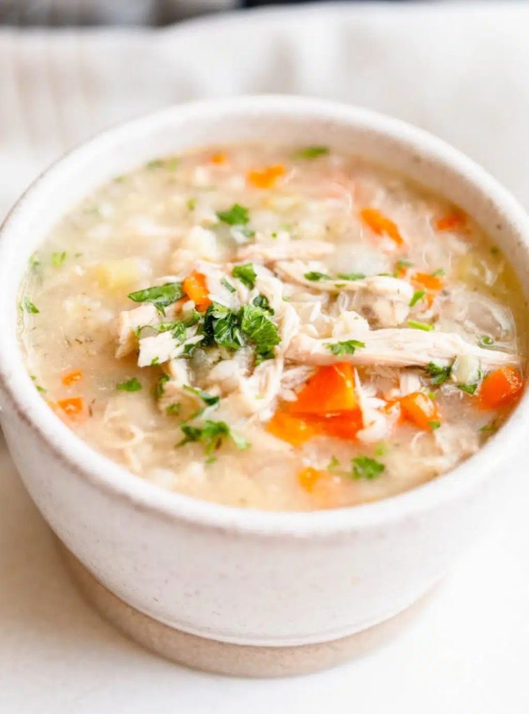 crockpot chicken rice soup