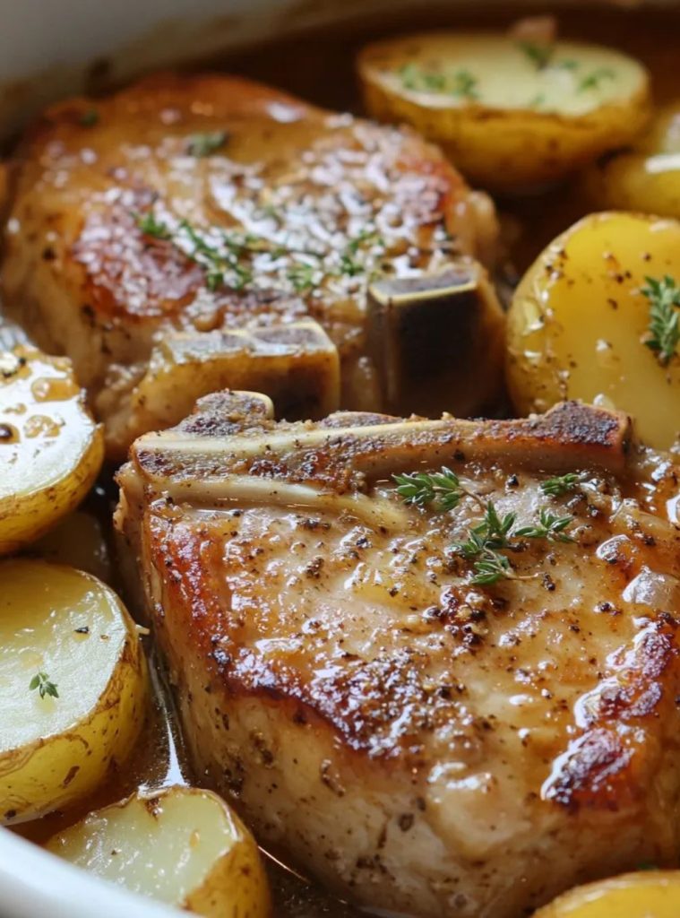 pork chops and potatoes